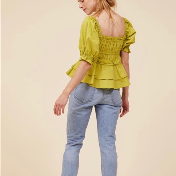 Moodie Puff Sleeve Poplin Top - Picture 3 of 3